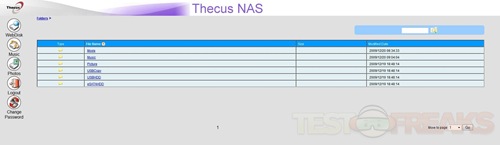 thecus n3200 user interface