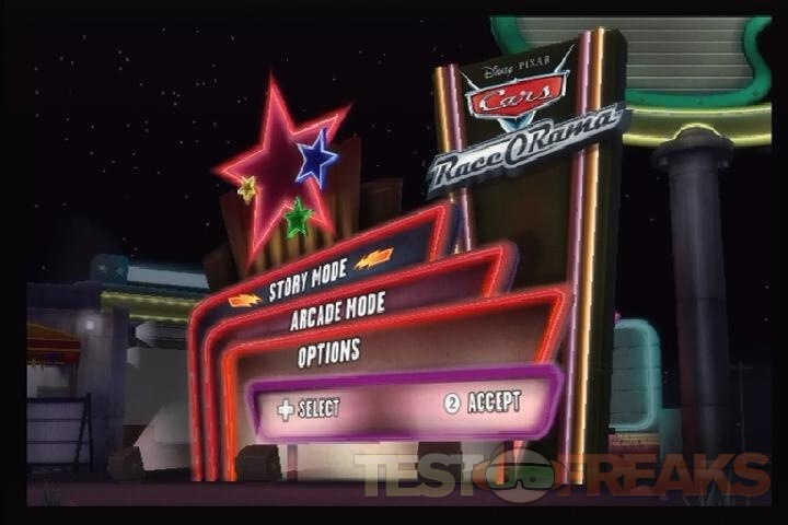 cars race o ramamain menu ps3 