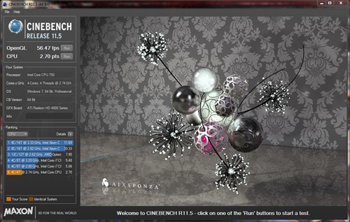 hyperx 1600 cinebench 115