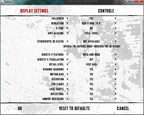 bman arkham city settings