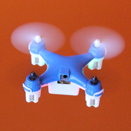 Blue Wallet Drone Square Flying