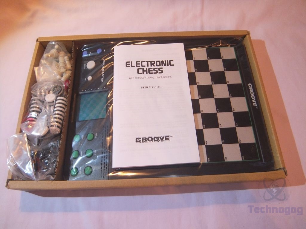 Croove Electronic Chess and Checkers Set with 8-in-1 Board Games, for Kids  to Learn and Play