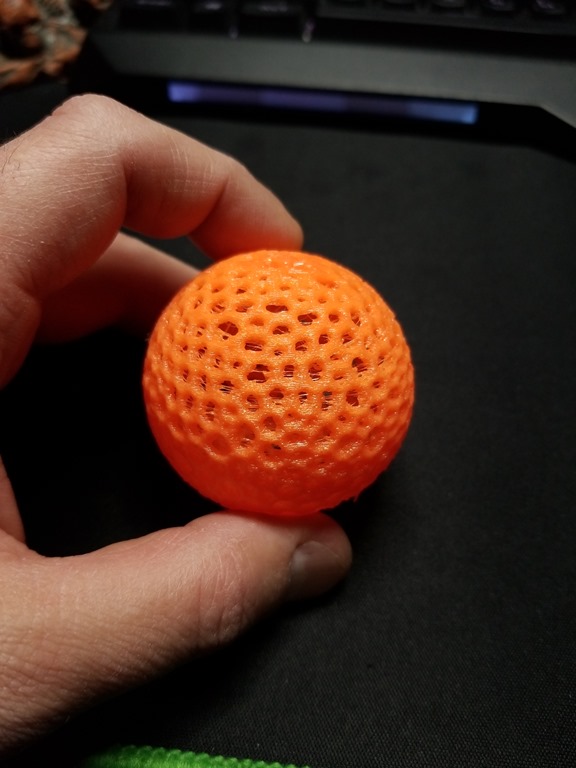 3D Printed Voronoi Style Ball Done in TPU Flexible Filament Technogog