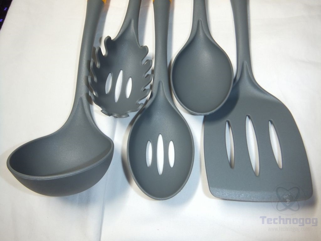 Deiss Pro 5-piece Nylon Kitchen Utensil Set - Safe for Non-stick Cookware